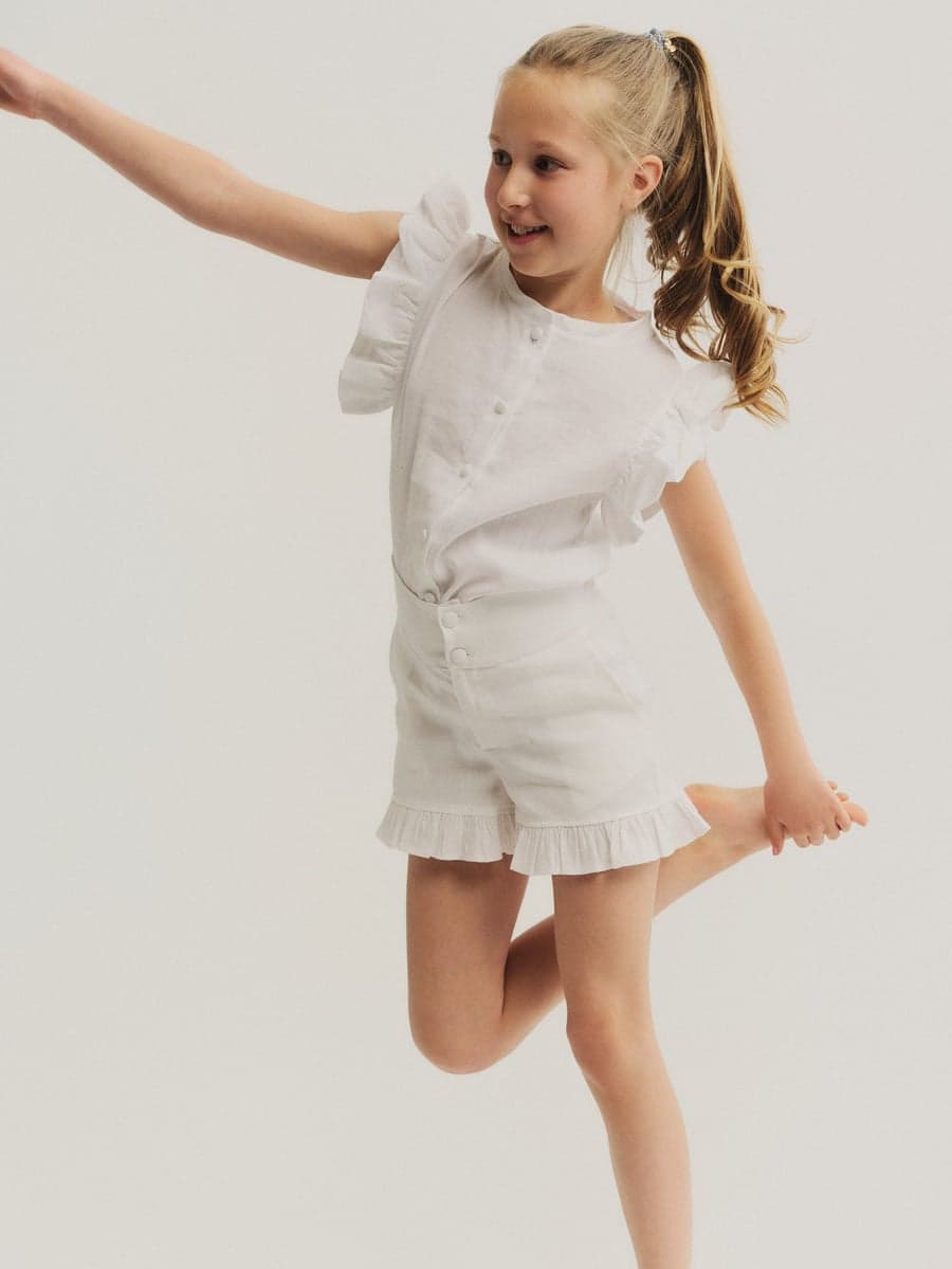 KIDS Paula Stretch Linen Shirt