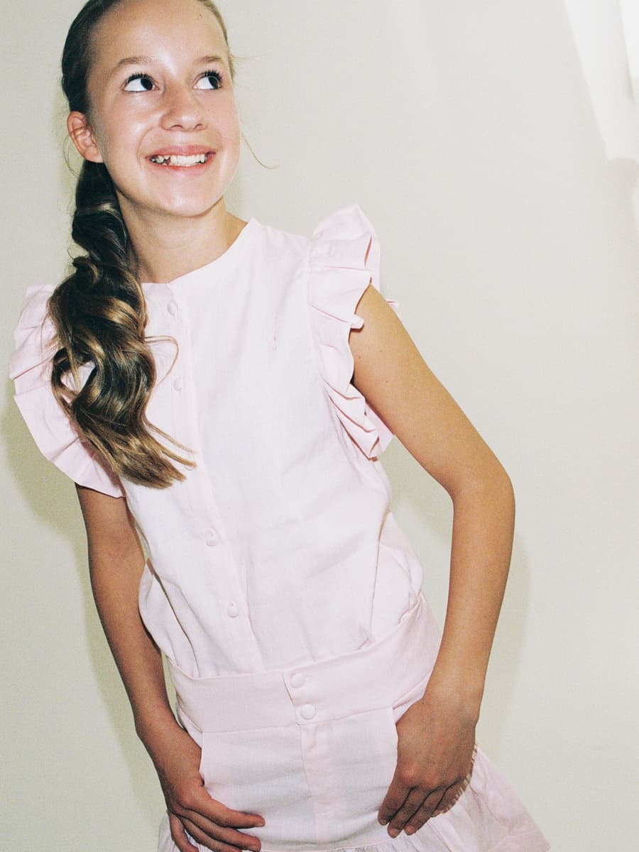 KIDS Paula Stretch Linen Shirt