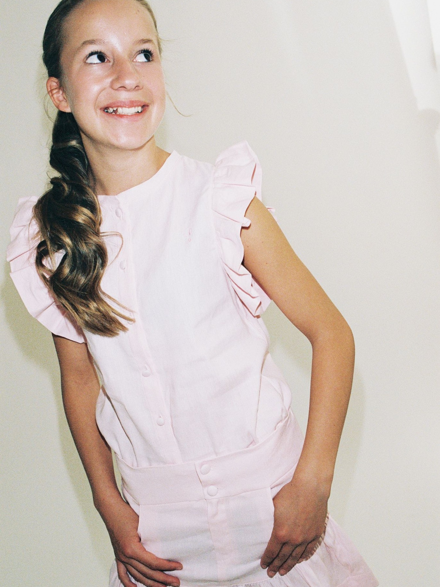 KIDS Paula Stretch Linen Shirt
