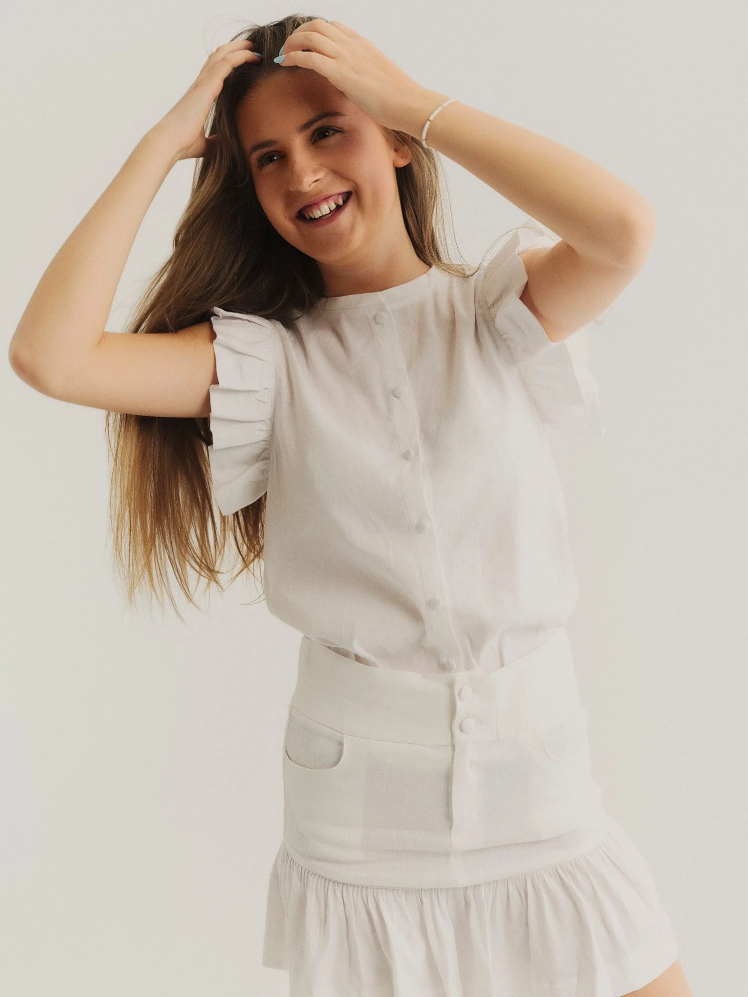 KIDS Nora Stretch Linen Skirt