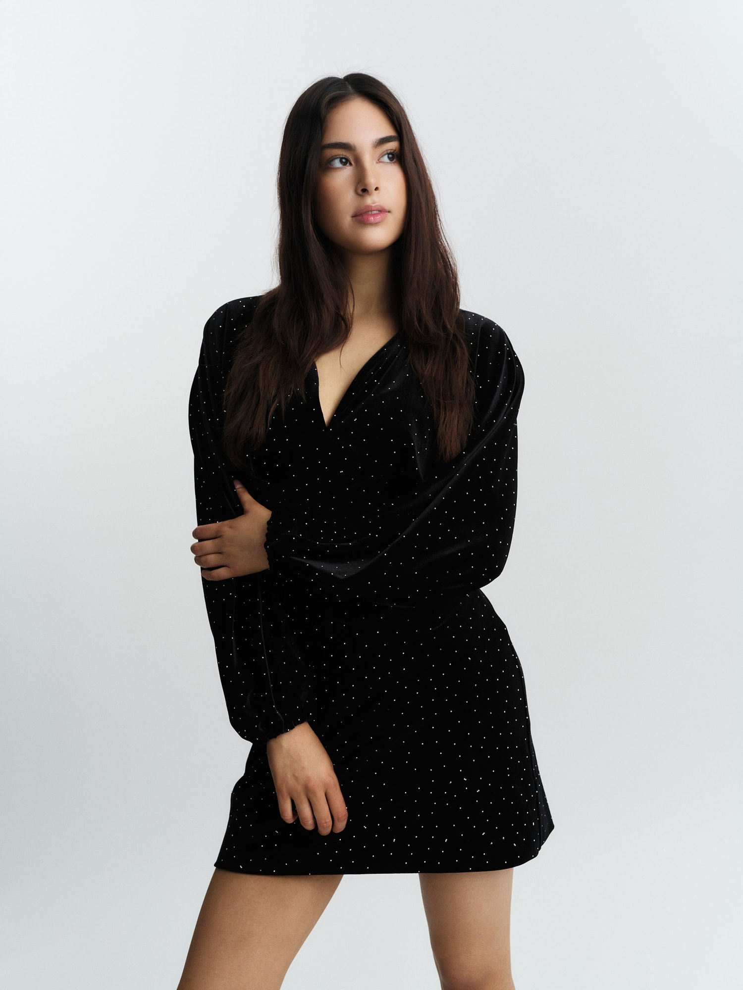 Philo Stud Velour Dress